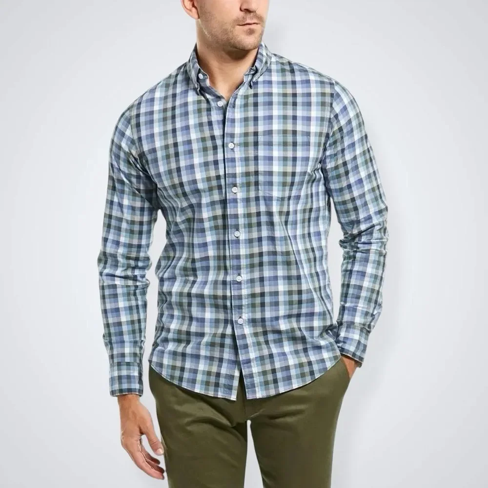 J. Crew Slim Flex Washed Button Down Shirt in Plaid